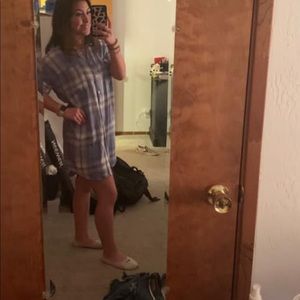 Blue Checkered Dress